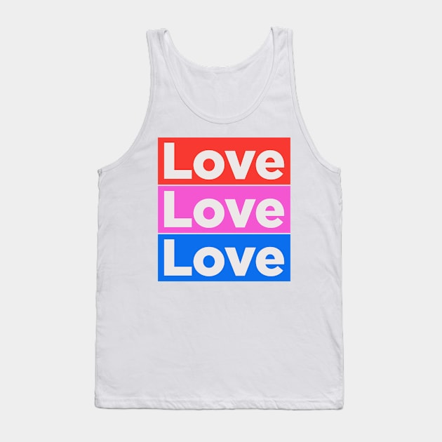 Love x3 Tank Top by juliechicago